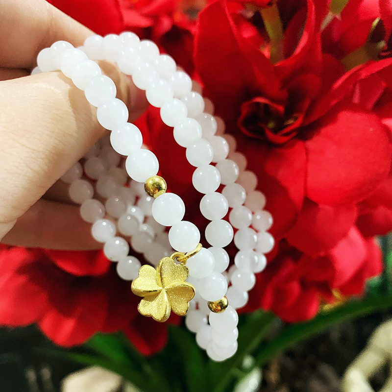 Chuỗi Bạch Ngọc Cỏ May mắn