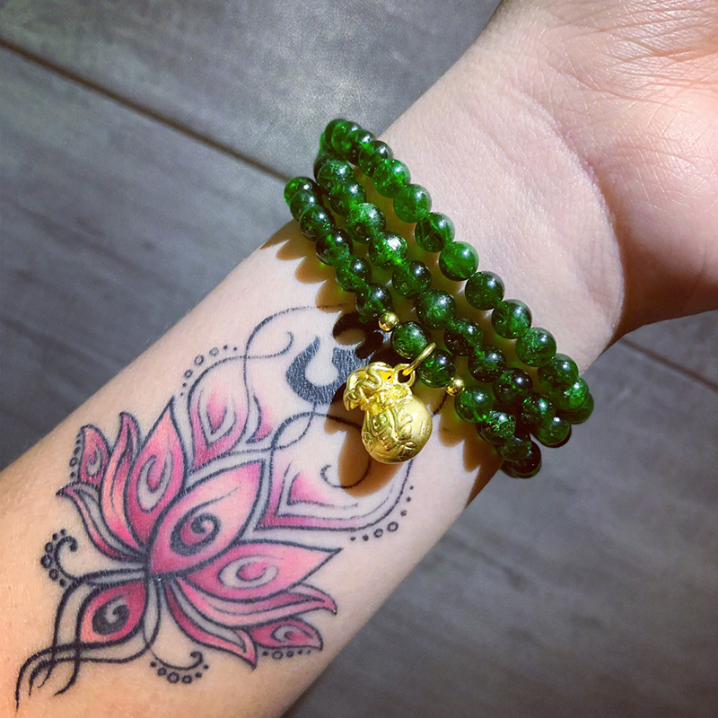 Diopside túi tiền vàng 24k