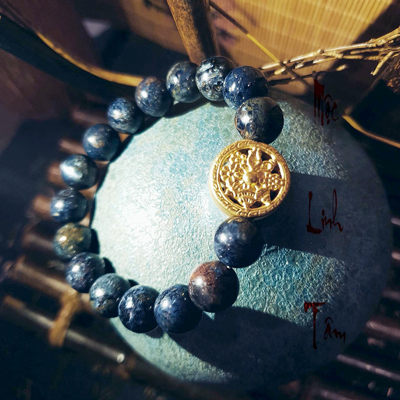 Đá pieterside charm vàng 24k