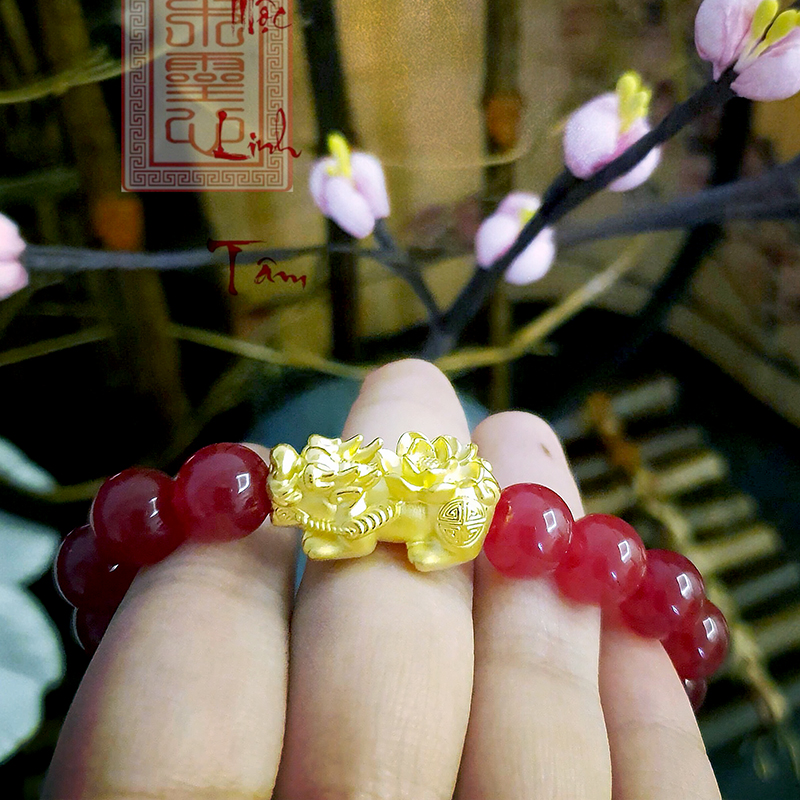 Charm Tỳ Hưu Liên Hoa 24k