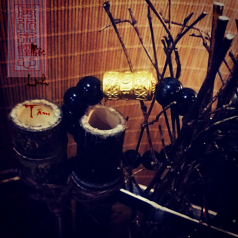 Charm trụ kinh luân vàng 24k
