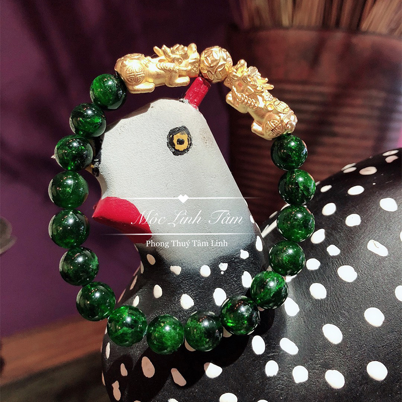 Diopside mix charm vàng24k