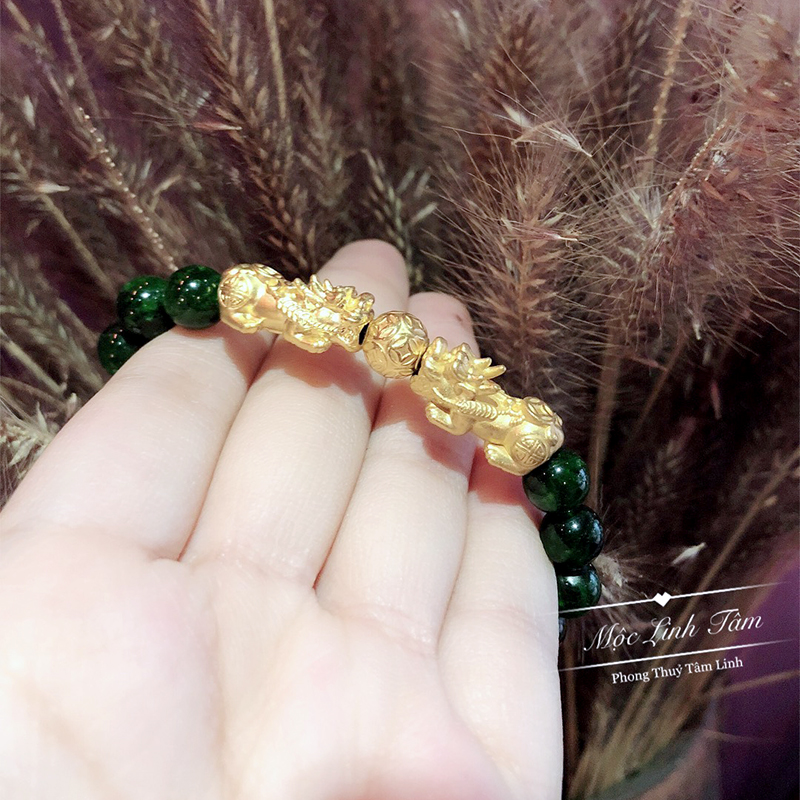 Diopside mix charm vàng24k