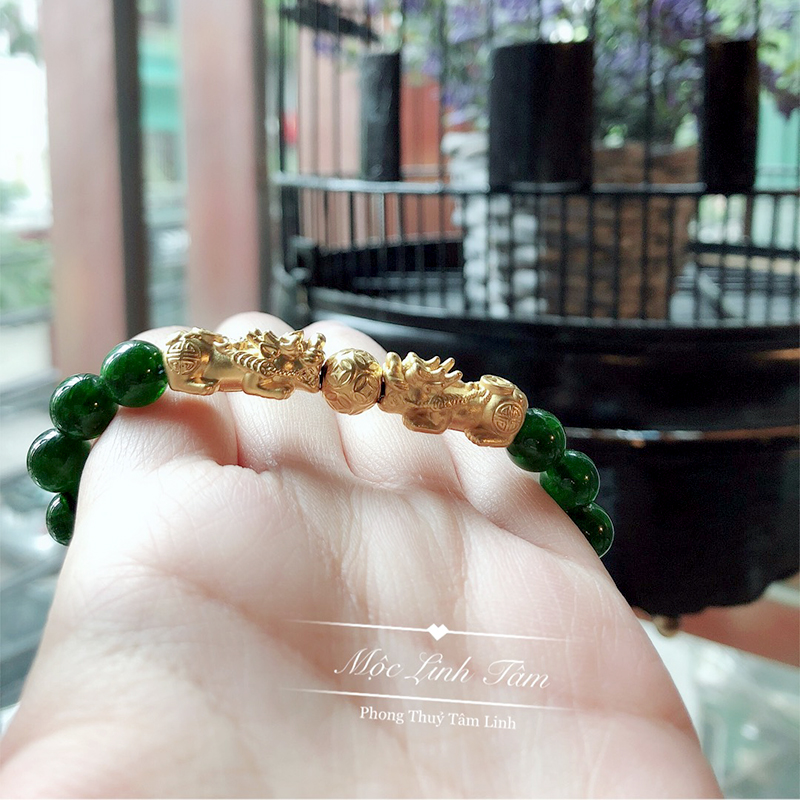 Diopside mix charm vàng24k