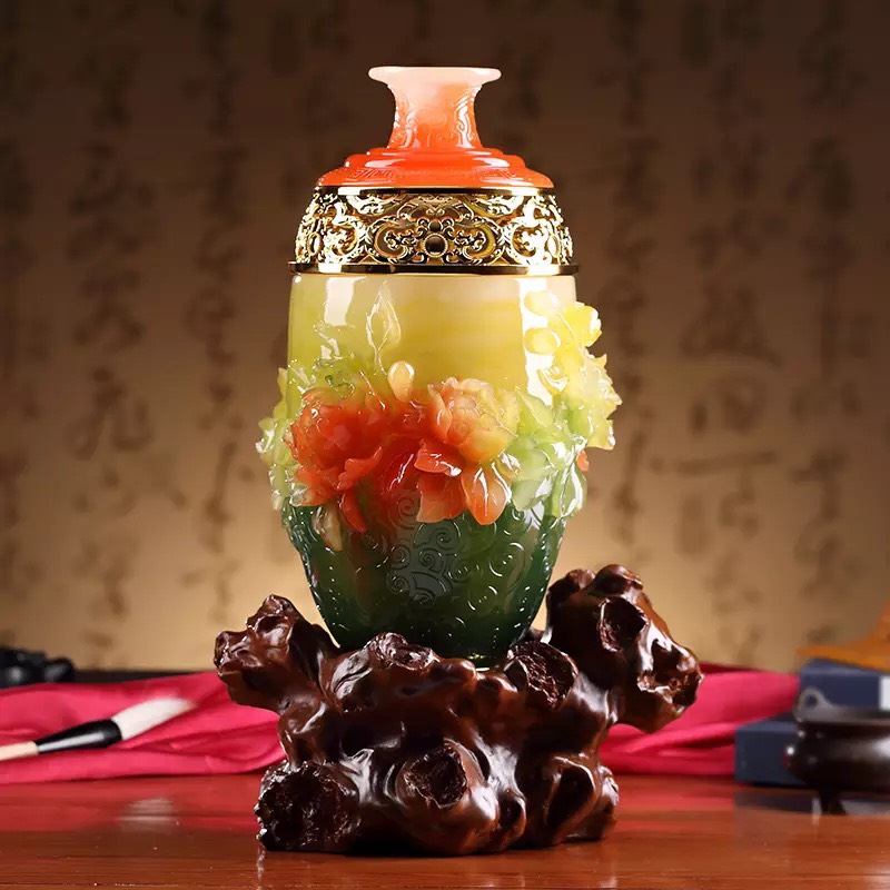Lục Bình Hoa Mẫu Đơn